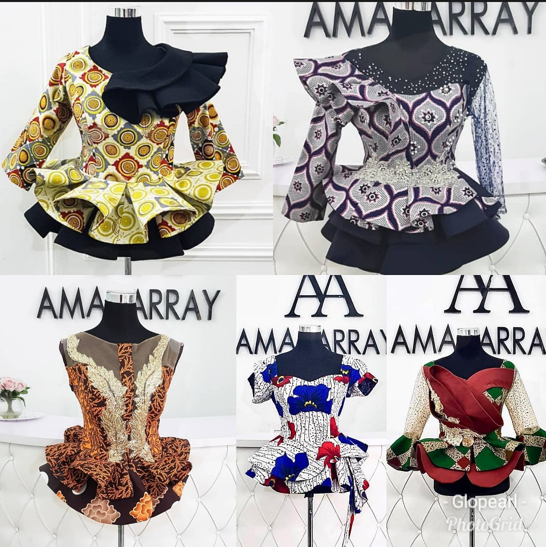 ankara gown with peplum