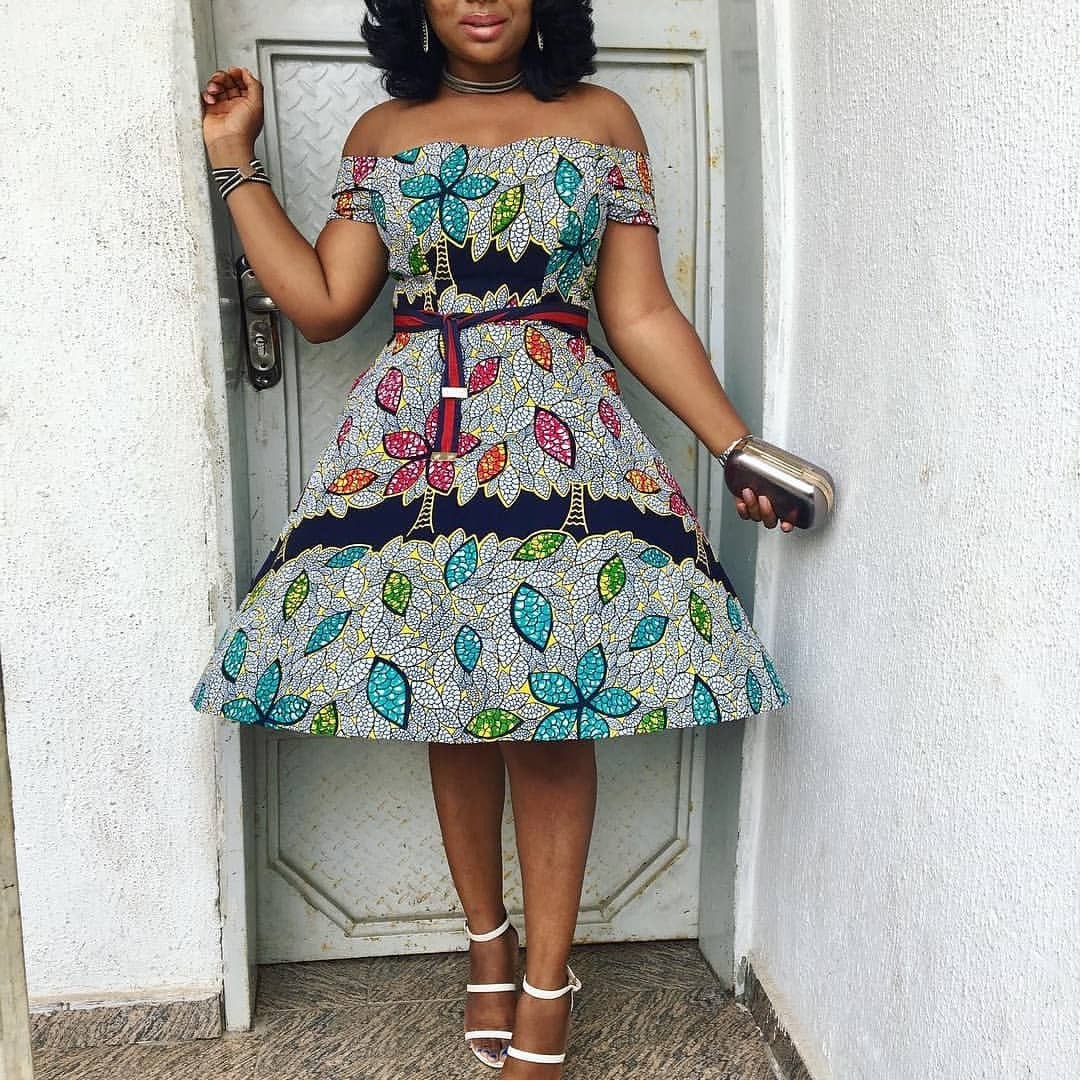 Modern Ankara Short Flare Gowns Designs - Hairstyles 2u