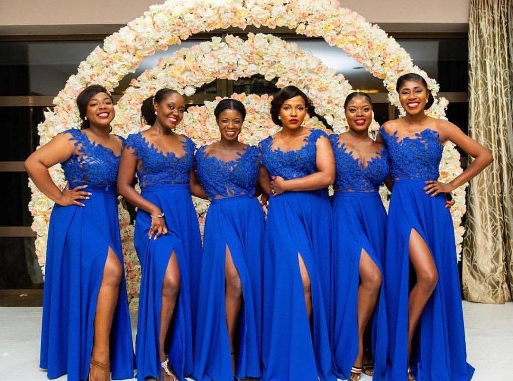 blue bridal train styles