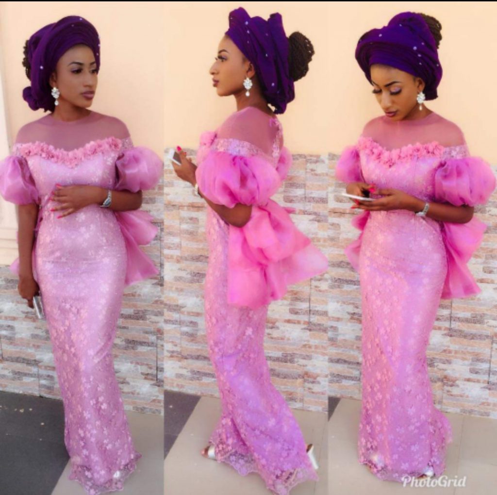 Pink Lace Material Styles For all nigerian Ladies - Hairstyles 2u
