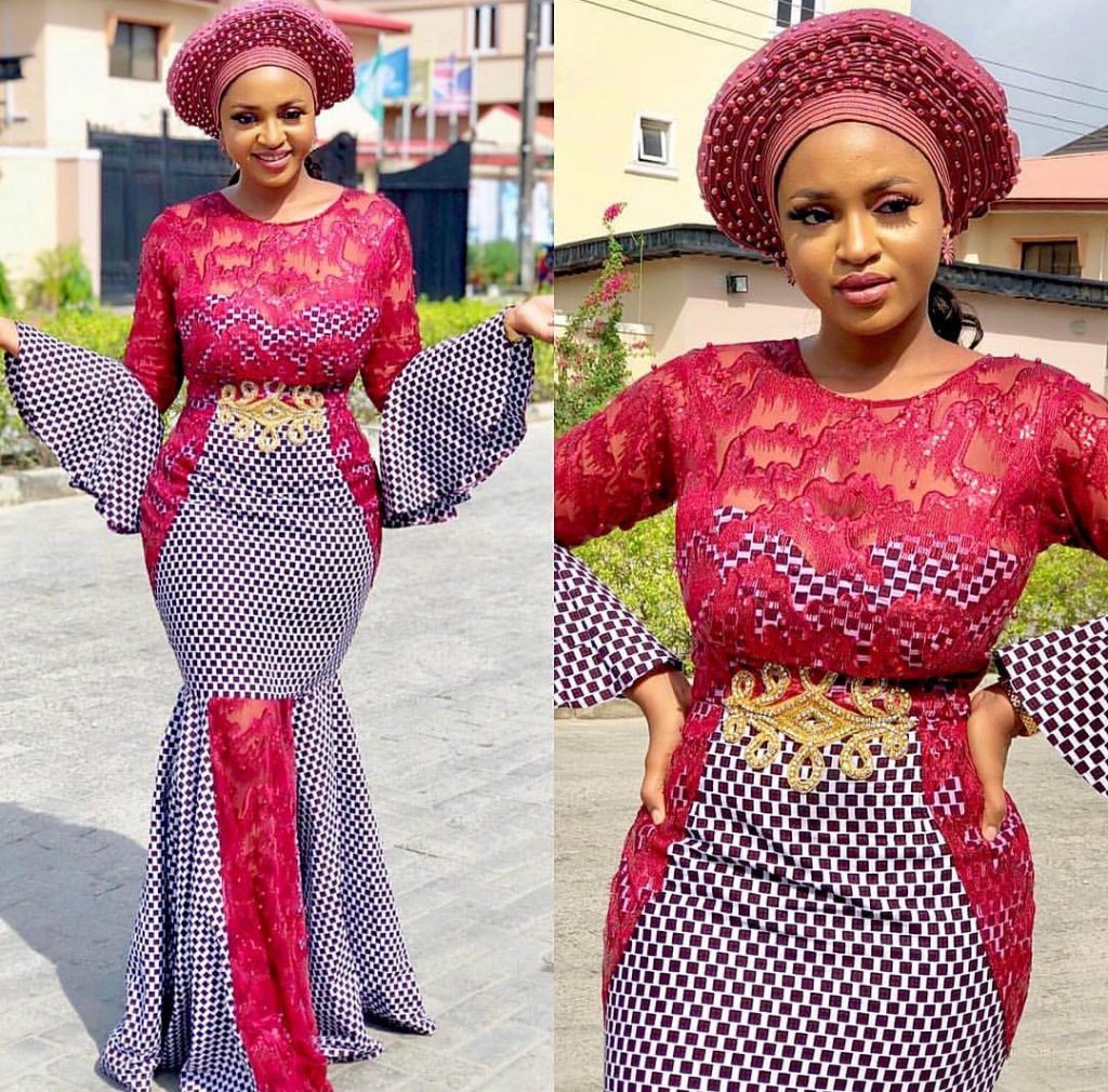 ankara with lace