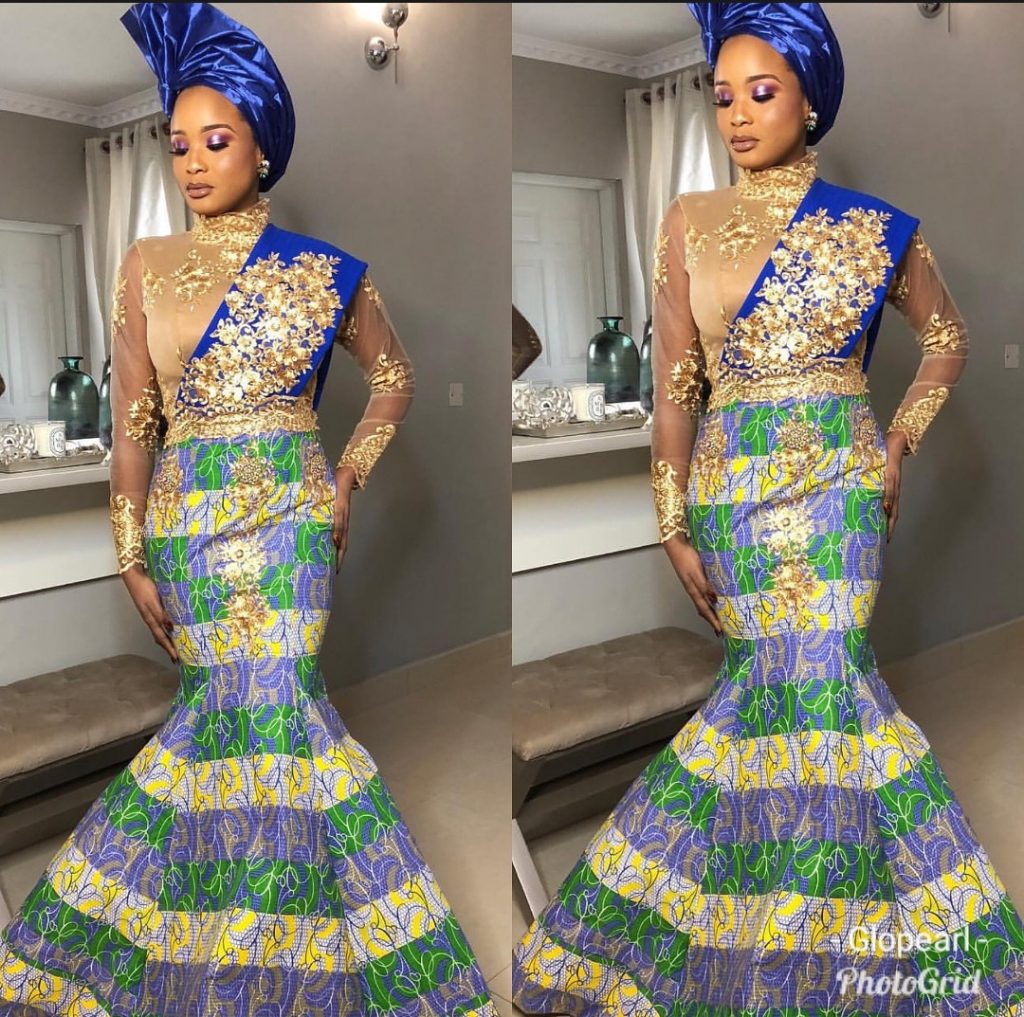 ankara and lace combination styles 2019